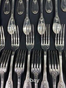 Very Large Silver Plated Cutlery Set 112 Pieces Regency Style