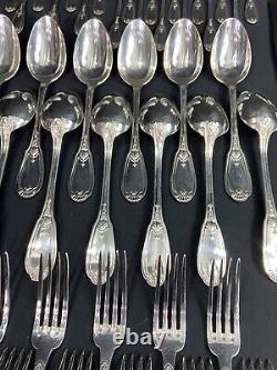 Very Large Silver Plated Cutlery Set 112 Pieces Regency Style