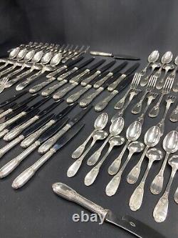 Very Large Silver Plated Cutlery Set 112 Pieces Regency Style