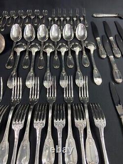 Very Large Silver Plated Cutlery Set 112 Pieces Regency Style