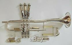 Very Nice S. E. Shires Silver Plated Q10S Professional Trumpet with Original Case