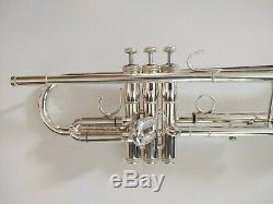 Very Nice S. E. Shires Silver Plated Q10S Professional Trumpet with Original Case