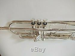 Very Nice S. E. Shires Silver Plated Q10S Professional Trumpet with Original Case