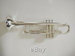 Very Nice S. E. Shires Silver Plated Q10S Professional Trumpet with Original Case