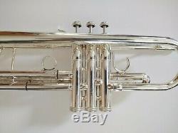 Very Nice S. E. Shires Silver Plated Q10S Professional Trumpet with Original Case