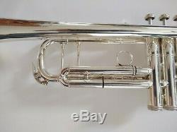 Very Nice S. E. Shires Silver Plated Q10S Professional Trumpet with Original Case