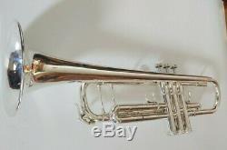 Very Nice S. E. Shires Silver Plated Q10S Professional Trumpet with Original Case