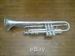 Very Nice Silver Plated Bach Stradivarius 37 Professional Trumpet/ Original Case