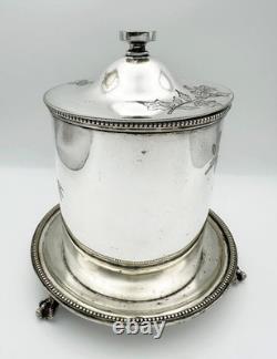 Victorian Aesthetic Movement Preserve / Biscuit Box Silver Plate Hukin & Heath
