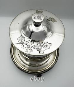 Victorian Aesthetic Movement Preserve / Biscuit Box Silver Plate Hukin & Heath