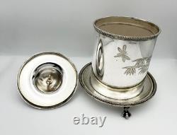 Victorian Aesthetic Movement Preserve / Biscuit Box Silver Plate Hukin & Heath