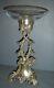 Victorian Antique Large Silver Plated & Glass Centerpiece Epergne Grapes Design