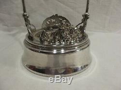 Victorian Pickle Castor Eagle Silver Plate Co. Cranberry Glass H. P. Enamel