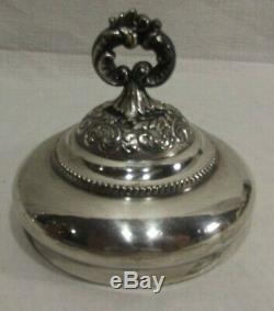 Victorian Pickle Castor Eagle Silver Plate Co. Cranberry Glass H. P. Enamel