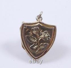 Victorian Silver Locket Antique 1886 HM Albert Ernest Jenkins Gold Plated