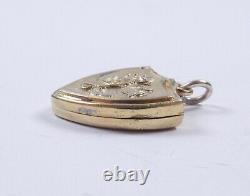 Victorian Silver Locket Antique 1886 HM Albert Ernest Jenkins Gold Plated