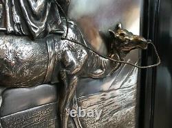 Victorian Silver Plated 3 Dimensional Picture Of Arab Boy On A Camel. 1875