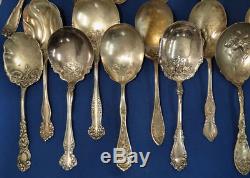 Victorian Silver Plated ORNATE Craft Grade Lot 40 Casserole Spoons For Painting