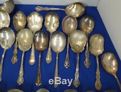 Victorian Silver Plated ORNATE Craft Grade Lot 40 Casserole Spoons For Painting