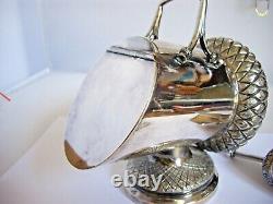 Victorian Silver Plated Thistle Design Sugar Scuttle Bowl By James Dixon England