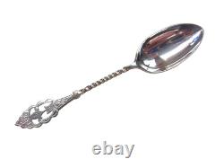 Victorian Silverplate Teaspoons & Sugar Tong Set Art Nouveau Ornate Teaset Box