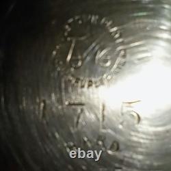 Victorian TEA SET 3 piece Silverplate Middletown #1715 unpolished Circa 1885 VTG