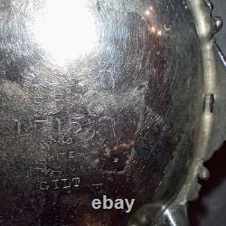 Victorian TEA SET 3 piece Silverplate Middletown #1715 unpolished Circa 1885 VTG