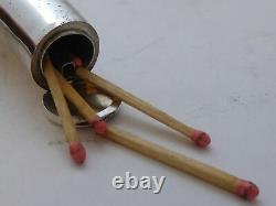 Victorian Vasta Case Walking Stick Cane Silver Plated Pommel Bamboo Shaft