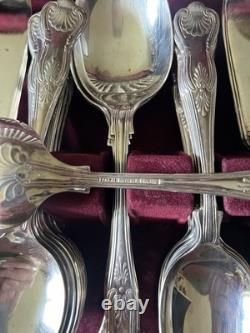Viners Sheffield Kings Pattern Silver Plated Cutlery Set 84 Pieces