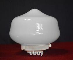 Vintage 1920 French Art Deco silver plated lamp hand moulded Opaline glass shade