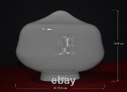 Vintage 1920 French Art Deco silver plated lamp hand moulded Opaline glass shade