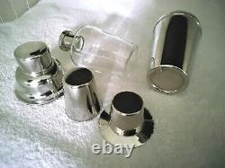 Vintage 1920's German Silver Plate Cocktail Shaker 10 Piece Set Extremely Rare