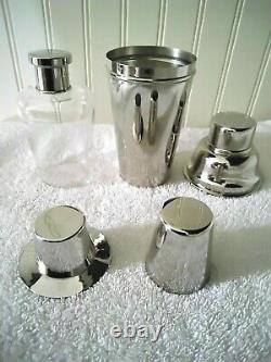 Vintage 1920's German Silver Plate Cocktail Shaker 10 Piece Set Extremely Rare