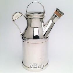 Vintage 1930's Art Deco Reed and Barton Silver Plated Milk Can Cocktail Shaker