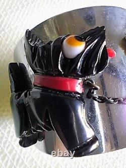 Vintage 1930's Flamand Scottie Dog Cuff Bracelet Great Condition