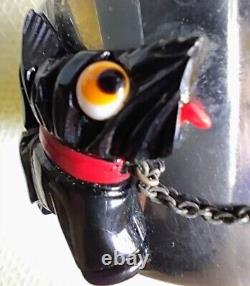 Vintage 1930's Flamand Scottie Dog Cuff Bracelet Great Condition