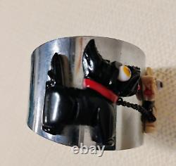 Vintage 1930's Flamand Scottie Dog Cuff Bracelet Great Condition