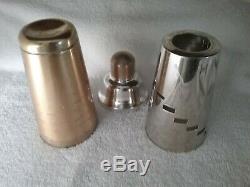 Vintage 1930's Napier Gold & Silver Plated Cocktail Shaker VERY RARE