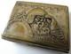 Vintage 1930s Soviet-era Brass Silver Plated Cigarette Case BOGATYR Original