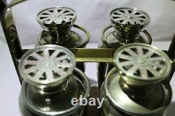 Vintage 1934 Napier cocktail shaker set of 4 with wooden Napier holder Art Deco