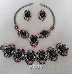 Vintage 1950's Selro Necklace/Bracelet/Earrings set Excellent condition