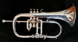 Vintage 1977 Silver Plated Getzen Eterna Flugelhorn with Original Case and Mpc