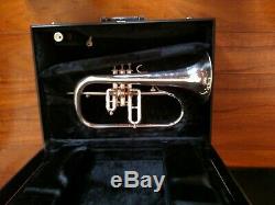 Vintage 1977 Silver Plated Getzen Eterna Flugelhorn with Original Case and Mpc