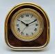 Vintage 1980s Cartier Paris Swiss made gold plated enamel alarm clock