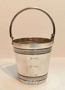 Vintage 20s-30s Napier Bucket Full Jigger Silver Plate Rare