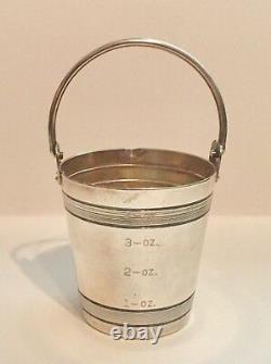 Vintage 20s-30s Napier Bucket Full Jigger Silver Plate Rare