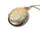 Vintage 22ct Gold Plated Sterling Silver Locket Pendant Necklace Engraved #KF