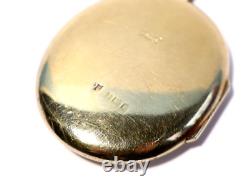 Vintage 22ct Gold Plated Sterling Silver Locket Pendant Necklace Engraved #KF