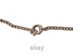 Vintage 22ct Gold Plated Sterling Silver Locket Pendant Necklace Engraved #KF