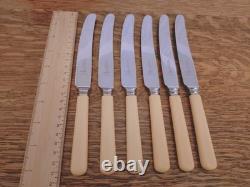 Vintage 38 Pc Silver Plate Faux Bone Cutlery Canteen Set Atkin Bros Sheffield